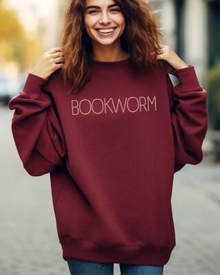 Bookworm Sweatshirt, Bookish Sweatshirt, Book Club Gift, Bookworm Sweater, Book Club Sweatshirt, Book Sweatshirt, Book Lover, Book Crewneck - image2